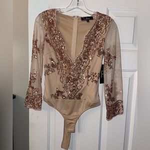 LuLu’s Brand Sequin Bodysuit